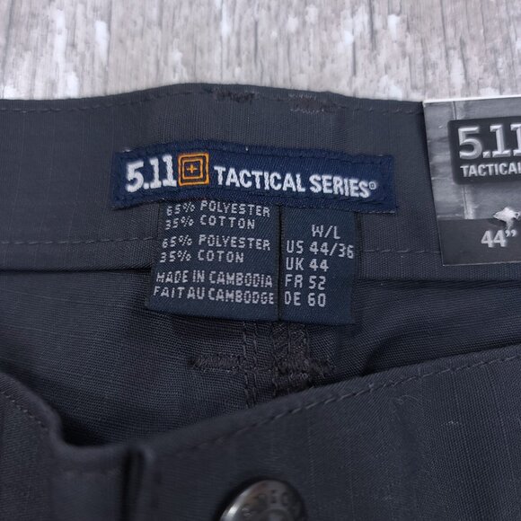 5.11 Tactical Mens 44x36 Gray Taclite Ripstop Jean Cut Mid Rise Straight Leg - Picture 7 of 9